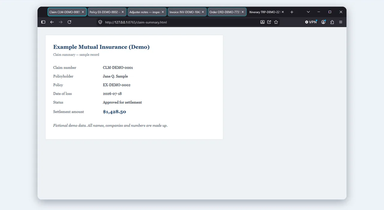 A browser window with six tabs open, ready to be printed together